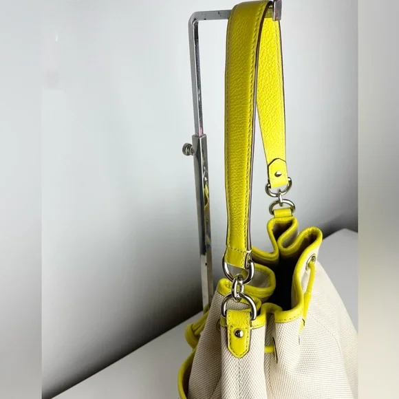 Coach Avery Chartreuse Drawstring Hobo - Picture 6 of 15